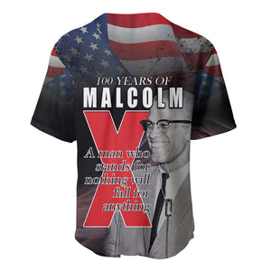 100 Years of Malcolm X Baseball Jersey His Legacy for Black