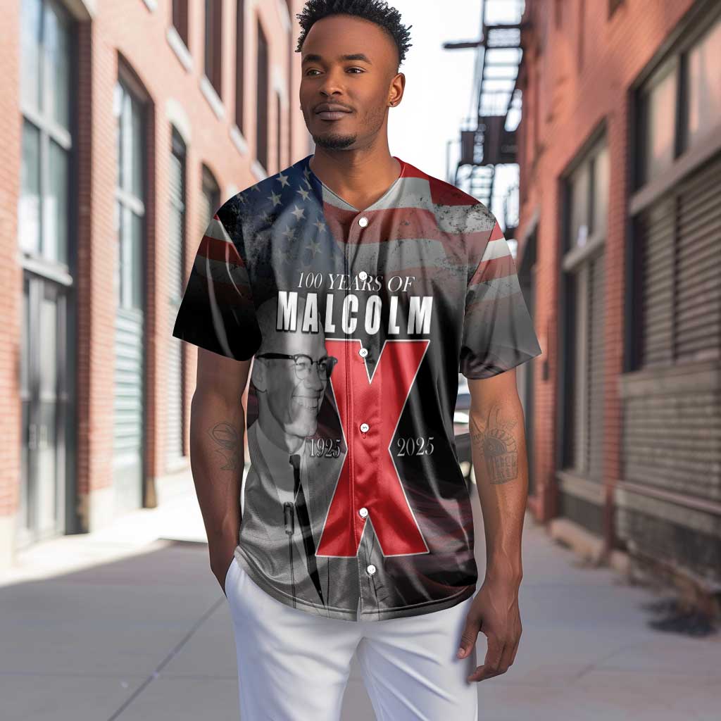 100 Years of Malcolm X Baseball Jersey His Legacy for Black