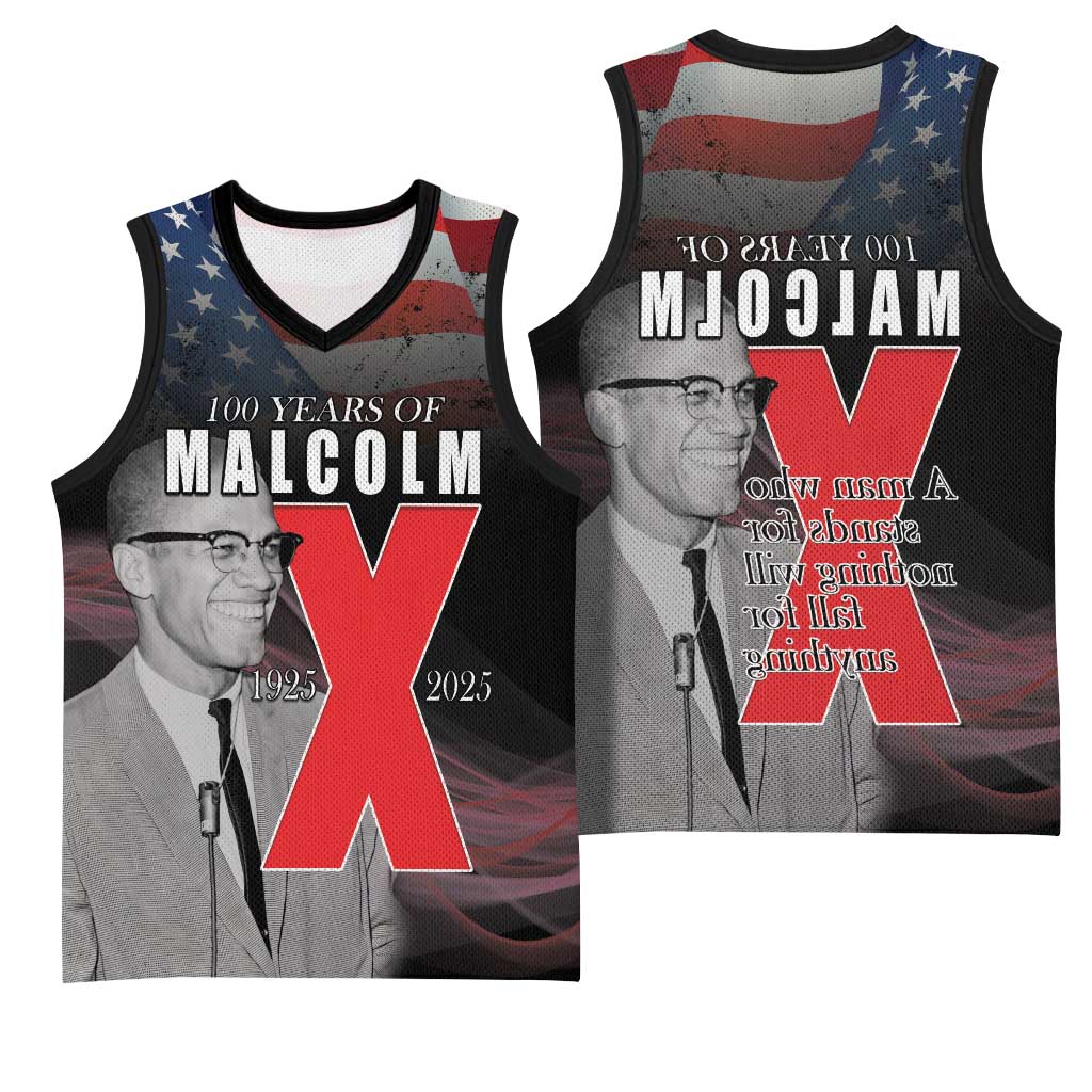 100 Years of Malcolm X Basketball Jersey His Legacy for Black - African Pride