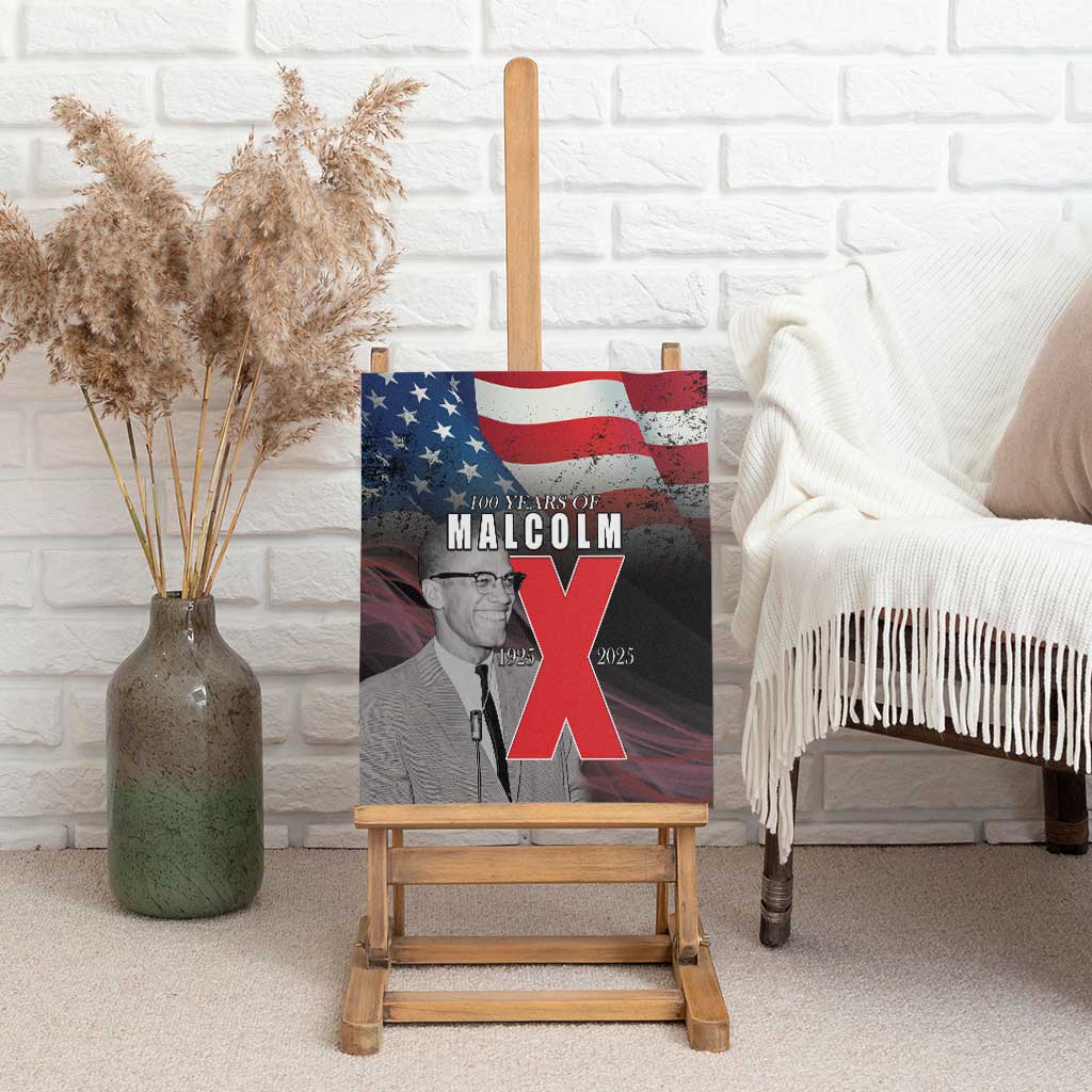 100 Years of Malcolm X Canvas Wall Art His Legacy for Black