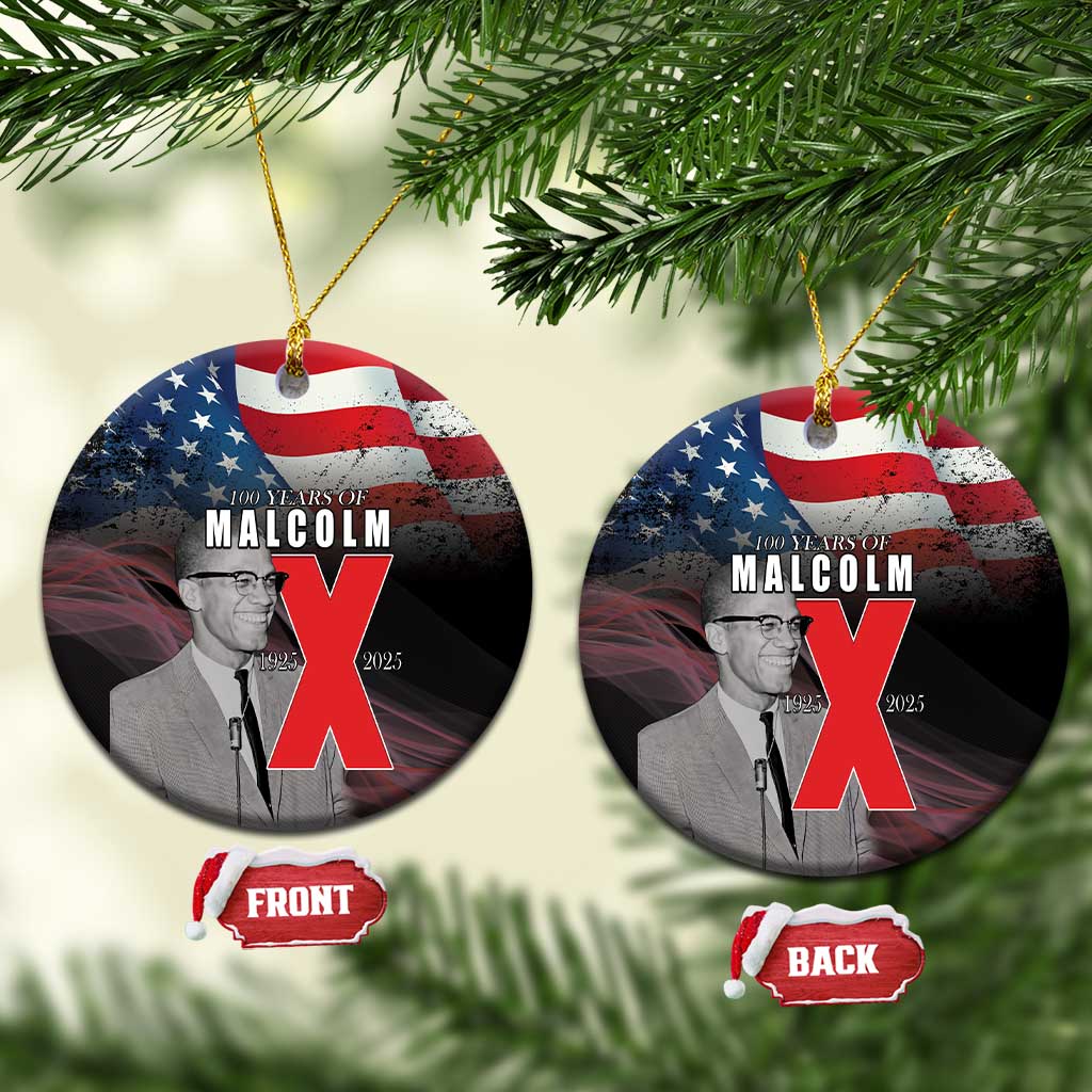 100 Years of Malcolm X Ceramic Ornament His Legacy for Black - African Pride