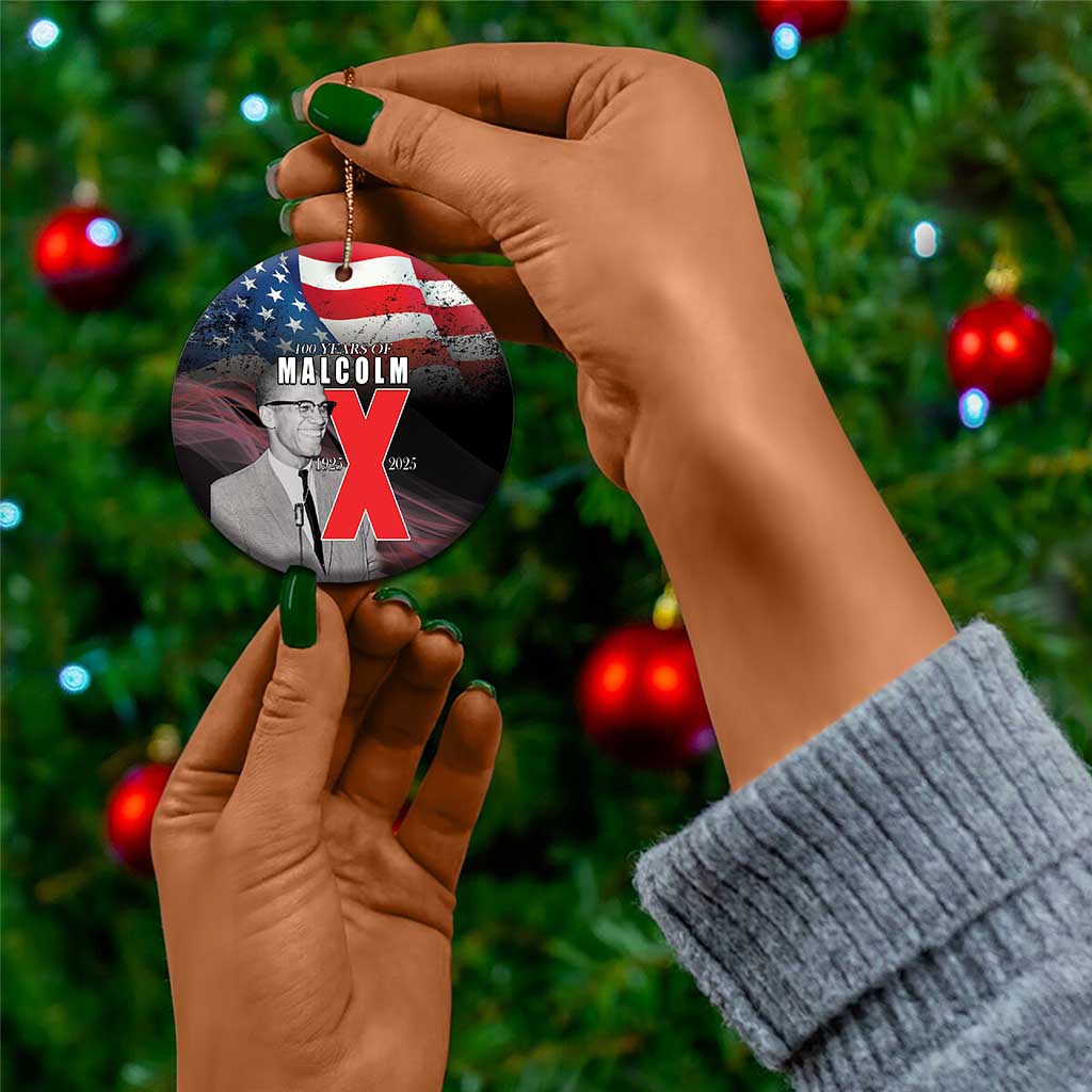 100 Years of Malcolm X Ceramic Ornament His Legacy for Black - African Pride