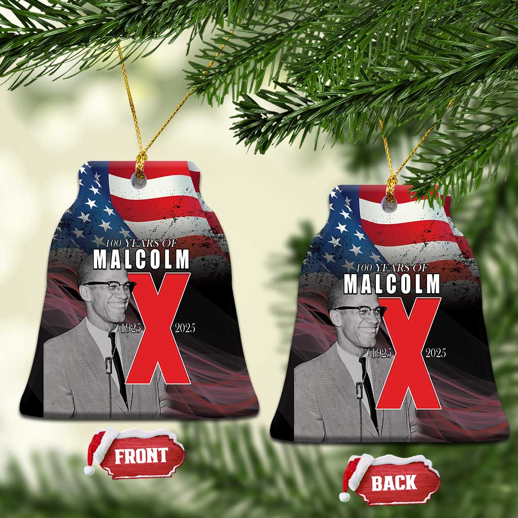 100 Years of Malcolm X Ceramic Ornament His Legacy for Black - African Pride