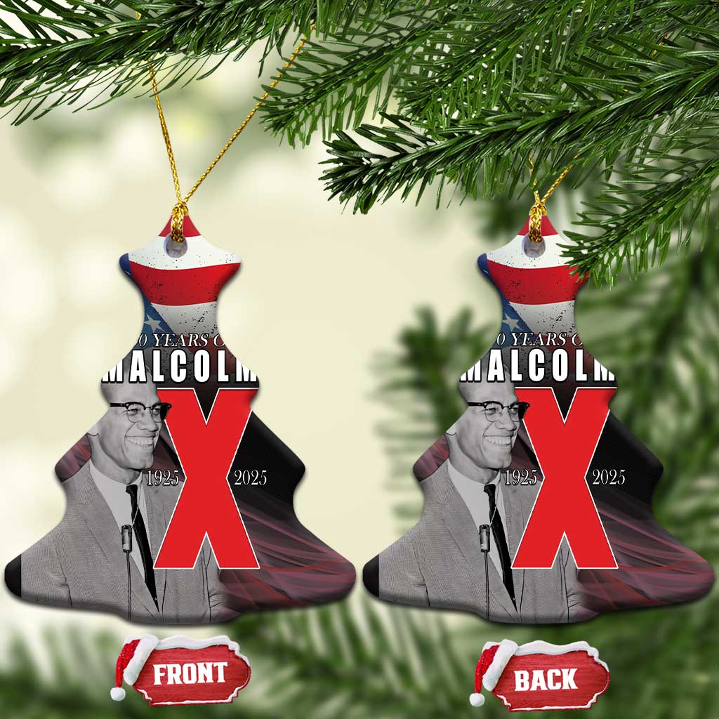 100 Years of Malcolm X Ceramic Ornament His Legacy for Black - African Pride