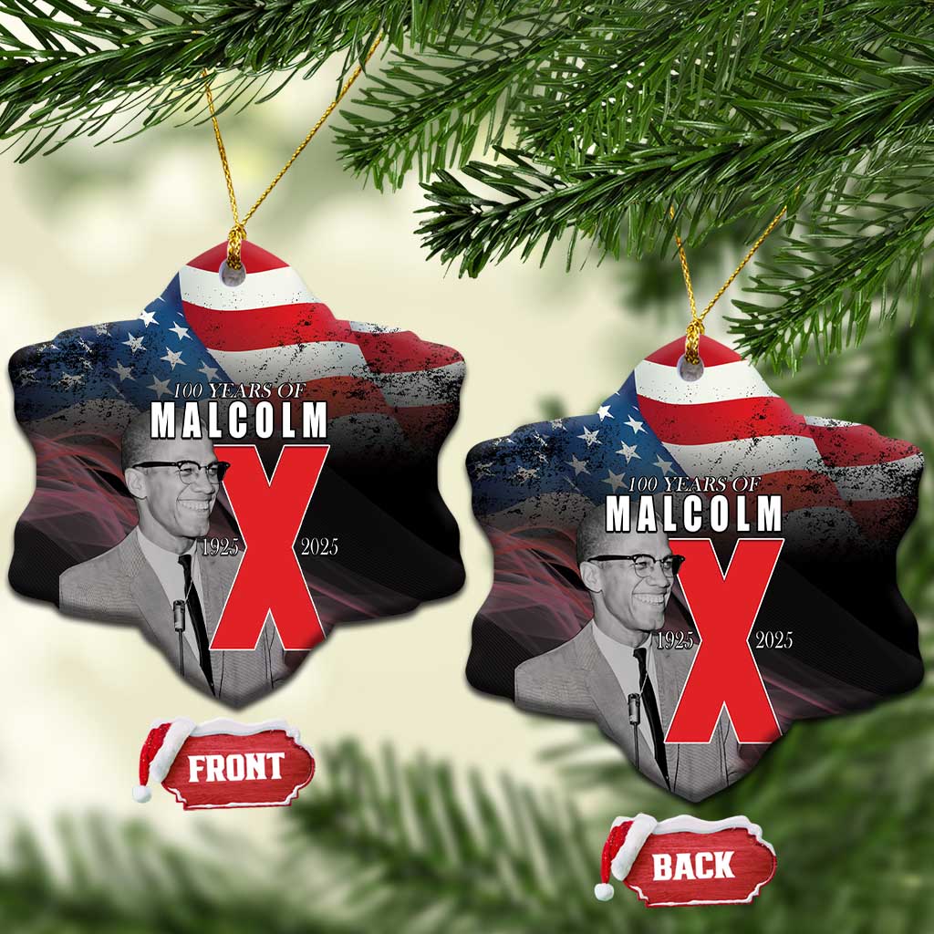 100 Years of Malcolm X Ceramic Ornament His Legacy for Black - African Pride