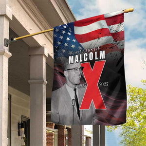 100 Years of Malcolm X Garden Flag His Legacy for Black