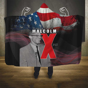 100 Years of Malcolm X Hooded Blanket His Legacy for Black