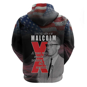 100 Years of Malcolm X Hoodie His Legacy for Black