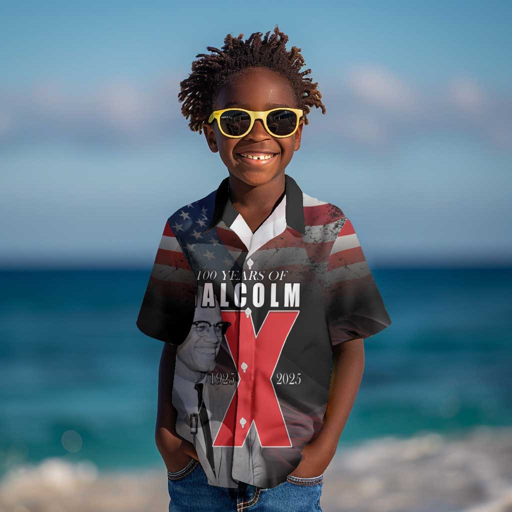 100 Years of Malcolm X Kid Hawaiian Shirt His Legacy for Black