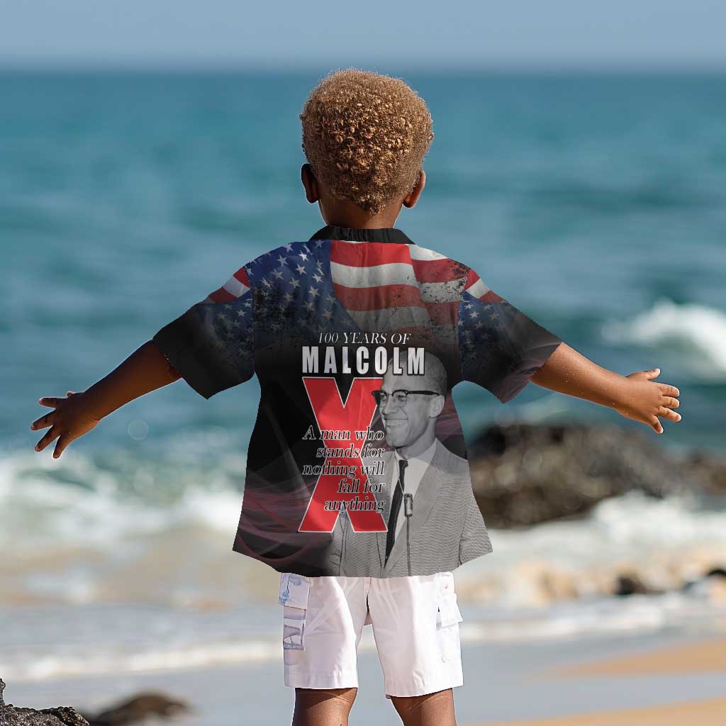 100 Years of Malcolm X Kid Hawaiian Shirt His Legacy for Black