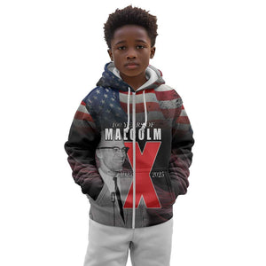 100 Years of Malcolm X Kid Hoodie His Legacy for Black