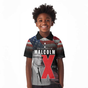 100 Years of Malcolm X Kid Polo Shirt His Legacy for Black