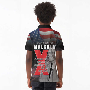 100 Years of Malcolm X Kid Polo Shirt His Legacy for Black