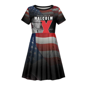 100 Years of Malcolm X Kid Short Sleeve Dress His Legacy for Black
