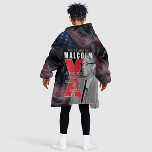 100 Years of Malcolm X Kid Wearable Blanket Hoodie His Legacy for Black