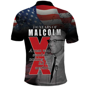 100 Years of Malcolm X Polo Shirt His Legacy for Black