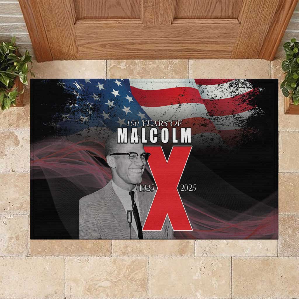 100 Years of Malcolm X Rubber Doormat His Legacy for Black