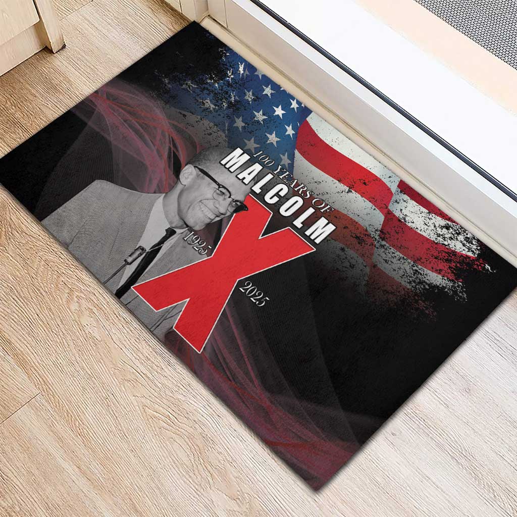 100 Years of Malcolm X Rubber Doormat His Legacy for Black