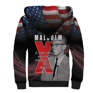 100 Years of Malcolm X Sherpa Hoodie His Legacy for Black