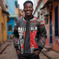 100 Years of Malcolm X Sleeve Zip Bomber Jacket His Legacy for Black