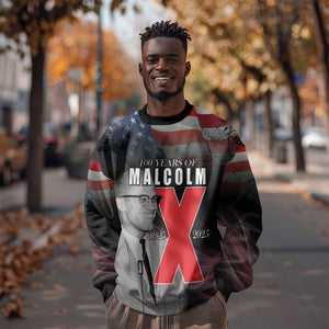 100 Years of Malcolm X Sweatshirt His Legacy for Black