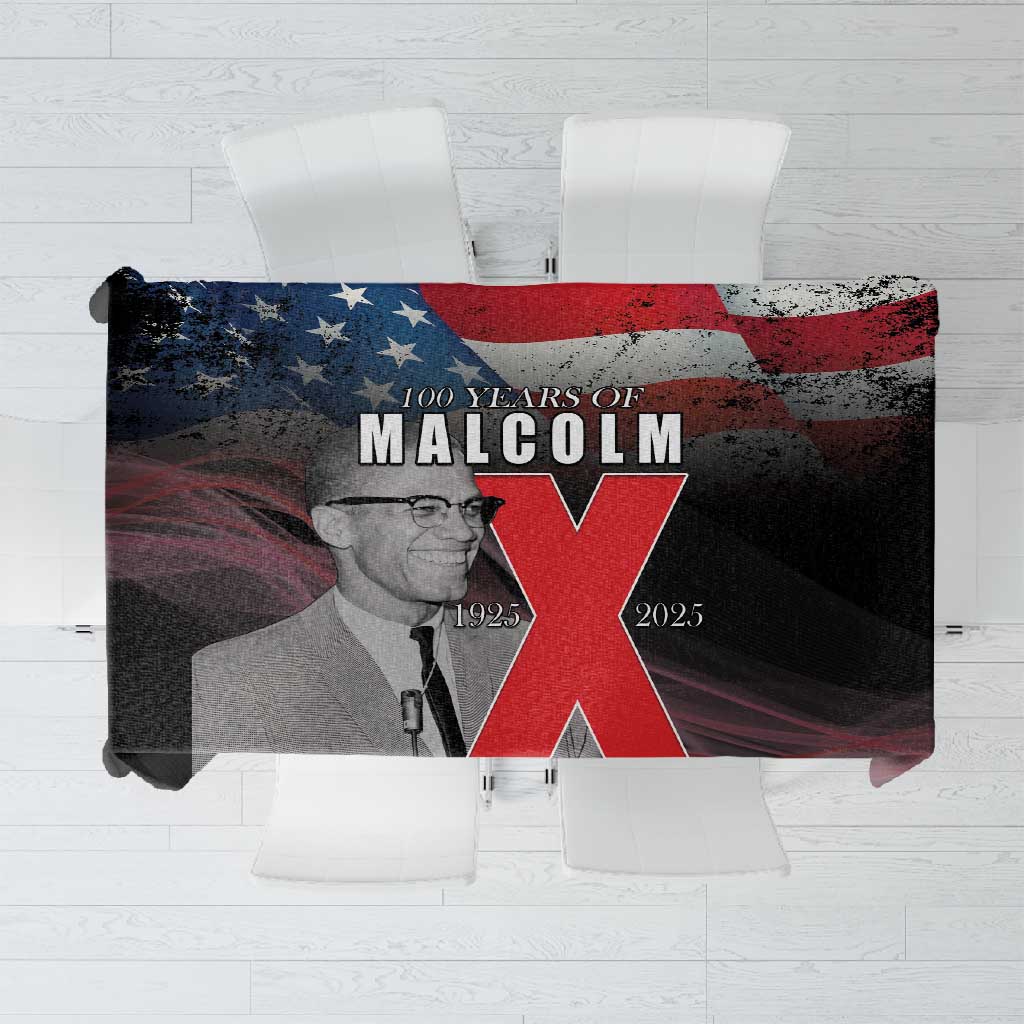 100 Years of Malcolm X Tablecloth His Legacy for Black