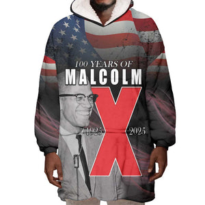 100 Years of Malcolm X Wearable Blanket Hoodie His Legacy for Black