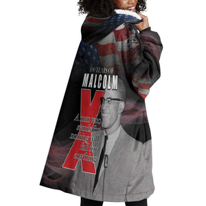 100 Years of Malcolm X Wearable Blanket Hoodie His Legacy for Black