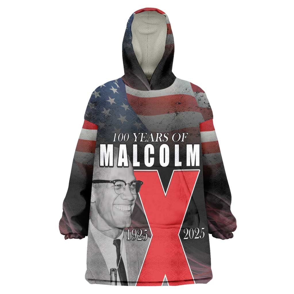 100 Years of Malcolm X Wearable Blanket Hoodie His Legacy for Black