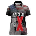 100 Years of Malcolm X Women Polo Shirt His Legacy for Black