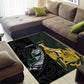 New Zealand vs South Africa Rugby Area Rug Maori - African Pattern