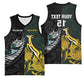 New Zealand vs South Africa Rugby Custom Basketball Jersey Maori - African Pattern - African Pride