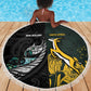 New Zealand vs South Africa Rugby Beach Blanket Maori - African Pattern