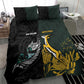 New Zealand vs South Africa Rugby Bedding Set Maori - African Pattern