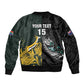 New Zealand vs South Africa Rugby Custom Bomber Jacket Maori - African Pattern