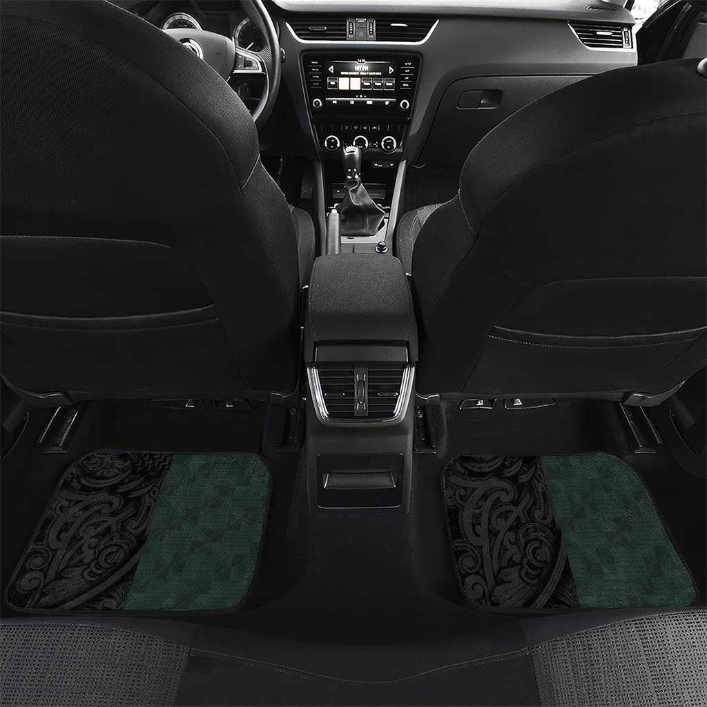New Zealand vs South Africa Rugby Car Mats Maori - African Pattern