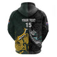 New Zealand vs South Africa Rugby Custom Hoodie Maori - African Pattern
