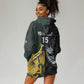 New Zealand vs South Africa Rugby Custom Hoodie Dress Maori - African Pattern