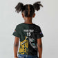 New Zealand vs South Africa Rugby Custom Kid T shirt Maori - African Pattern