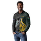 New Zealand vs South Africa Rugby Custom Long Sleeve Polo Shirt Maori - African Pattern