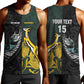 New Zealand vs South Africa Rugby Custom Men Tank Top Maori - African Pattern