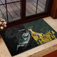 New Zealand vs South Africa Rugby Rubber Doormat Maori - African Pattern