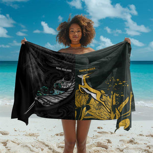 New Zealand vs South Africa Rugby Sarong Maori - African Pattern