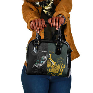 New Zealand vs South Africa Rugby Shoulder Handbag Maori - African Pattern