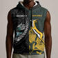 New Zealand vs South Africa Rugby Custom Sleeveless Hoodie Maori - African Pattern - African Pride