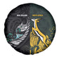 New Zealand vs South Africa Rugby Spare Tire Cover Maori - African Pattern