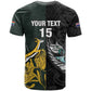 New Zealand vs South Africa Rugby Custom T shirt Maori - African Pattern