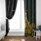 New Zealand vs South Africa Rugby Window Curtain Maori - African Pattern