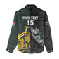 New Zealand vs South Africa Rugby Custom Women Casual Shirt Maori - African Pattern