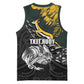 New Zealand vs South Africa Rugby Personalised Basketball Jersey Maori Kiwi With Springboks - African Pride